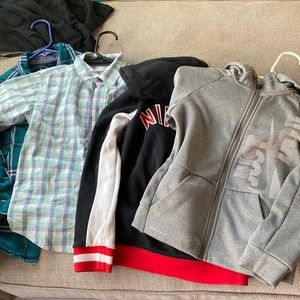 Boy bundle 6/7 tops dress shirt zip up